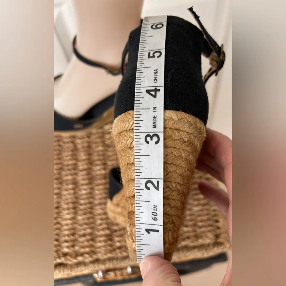 Viscata Brand Women’s Espadrille Wedges Closed Toe Adjustable Buckle Size‎ EU 41